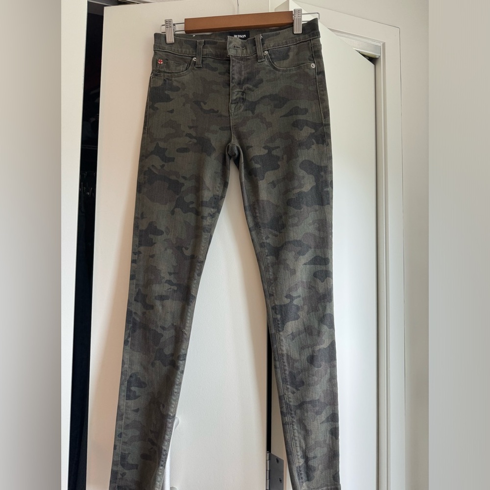 Hudson army print skinny jeans